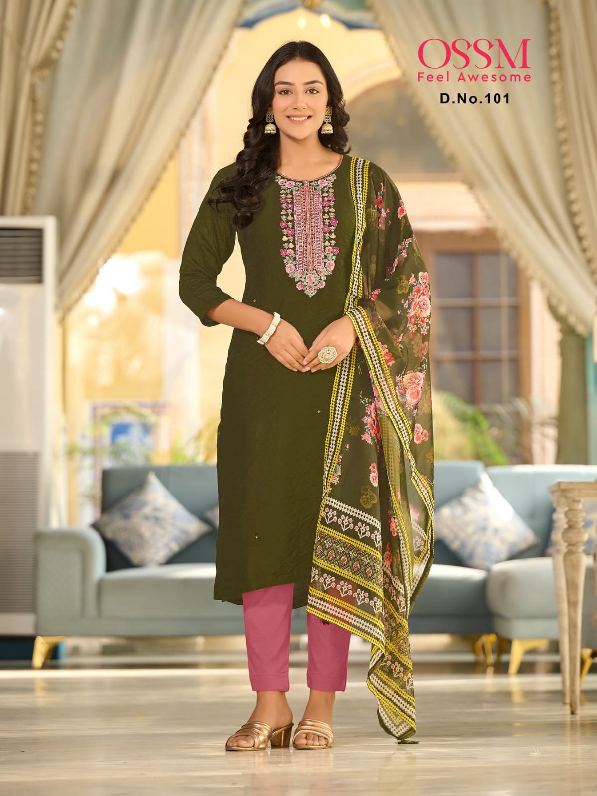 Gulaal By Ossm Viscose Designer Kurti With Bottom Dupatta Wholesale Market In Surat
